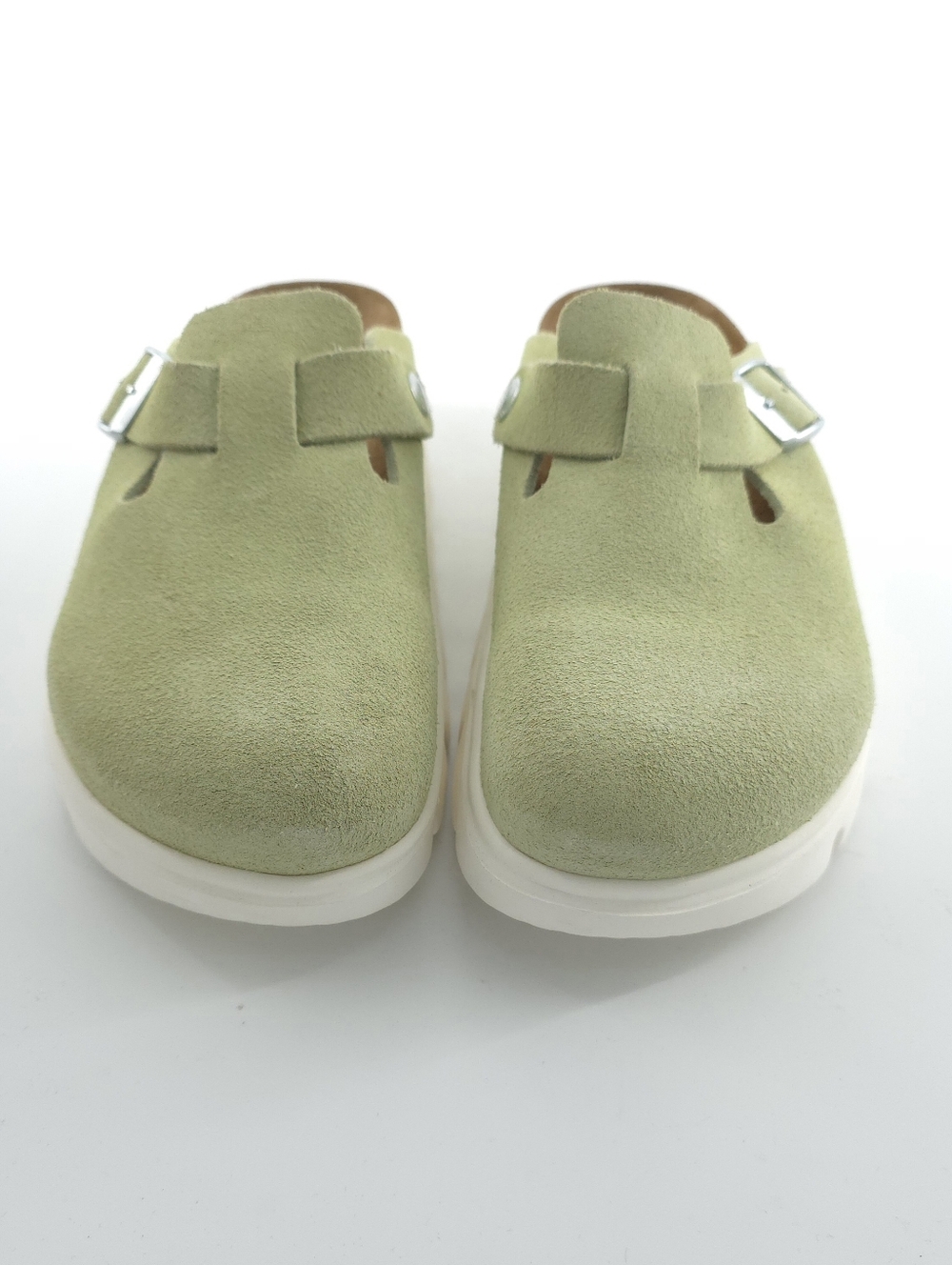 Papillio by Birkenstock Light Green Suede Clog Mule Comfort Shoes Women Size 6 - Picture 5 of 7